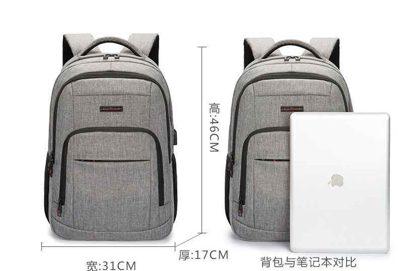Waterproof Double Shoulder Business Travel Laptop Computer Backpack Bag (CY8892)