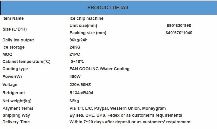 Hight Quality Fan Cooling Automatic Factory Used Ice Chip Machine