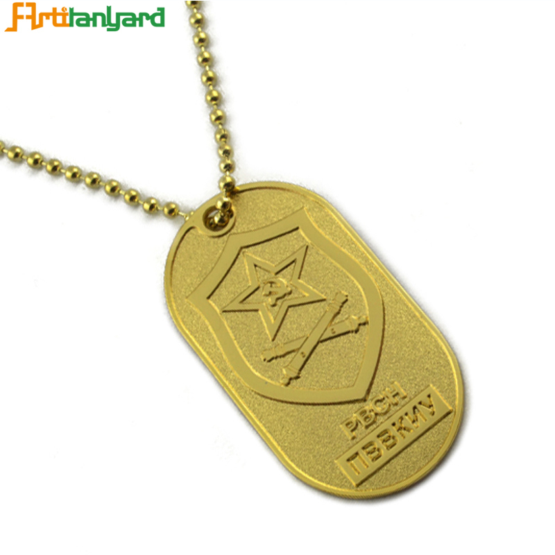 Fashion Star Shape Dog Tag with Nickel Color