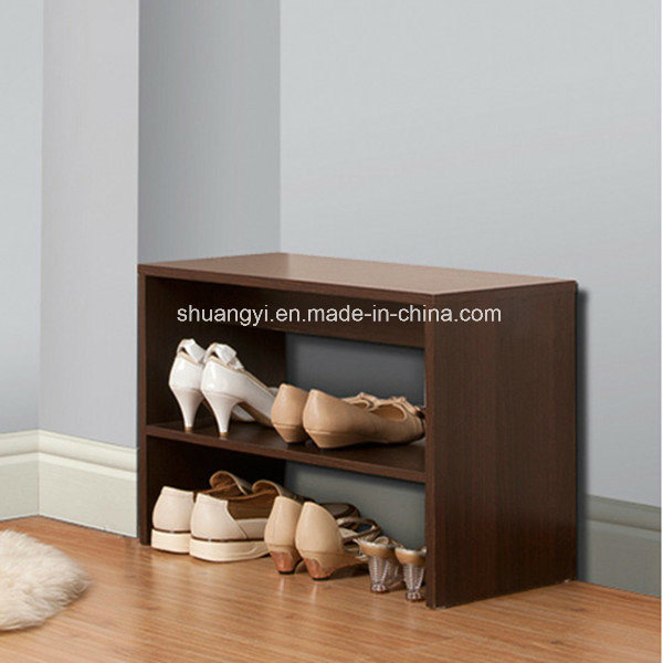 2-Tier Wooden Storage Shoe Rack and Bench for Shoes Storage