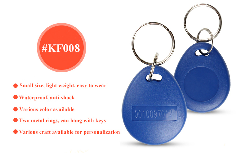 RFID Custom Plastic Business Apartment Access Keyfob Card Laser Engraved with Series Number and Logo