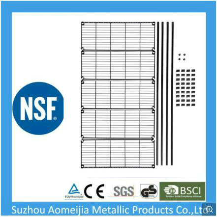 NSF & BSCI Approved 5 Tier Epoxy Wire Shelving for Cold Room Use