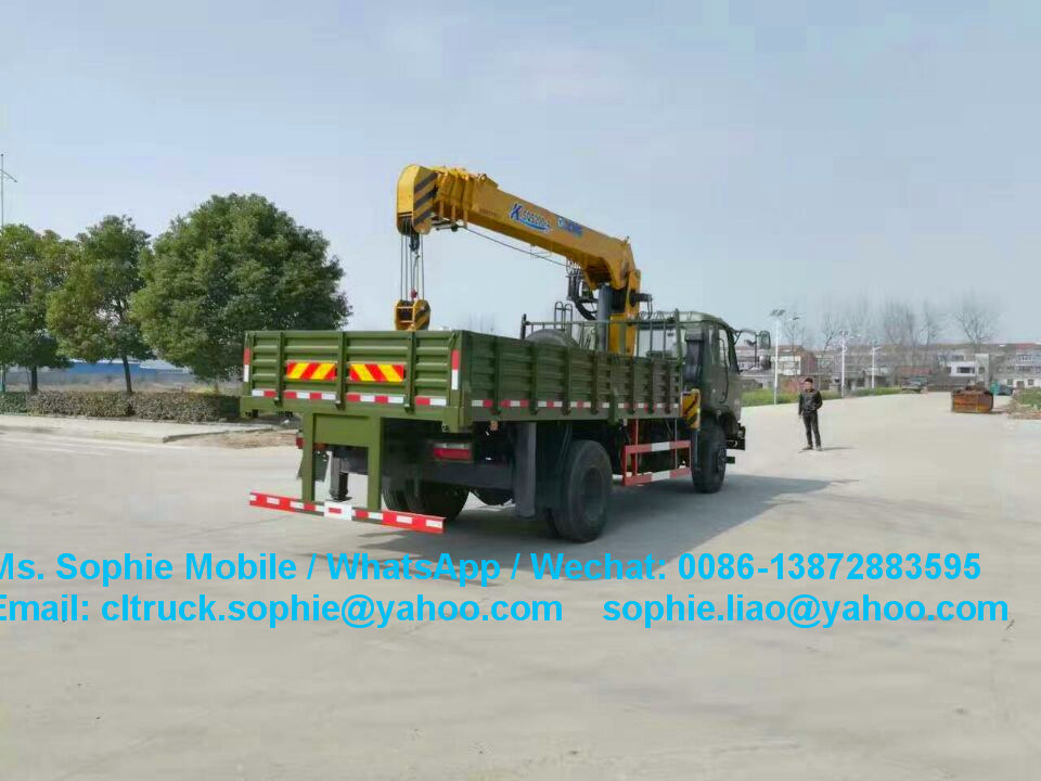 Dongfeng 4X4 Military Truck Mounted Crane 3ton Knuckle Crane Truck