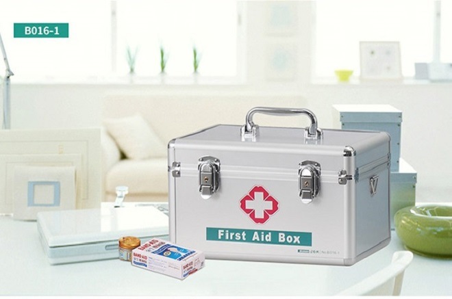 First Aid Medical Products Aluminium Security Box with Shoulder Belt