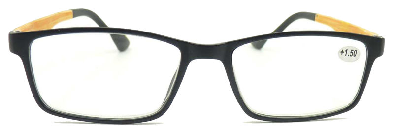 R17032 Square Frame Reading Glasses with Wooden Imitation Pattern Mens Style