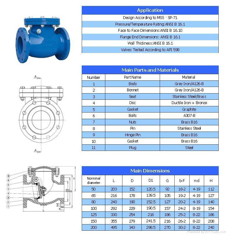 Cast Iron Swing Check Valve