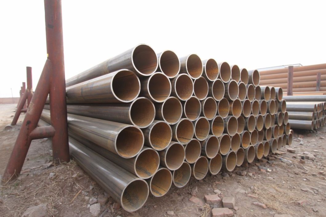 ASTM A53 Black Painted ERW Hollow Section Carbon Steel Pipes