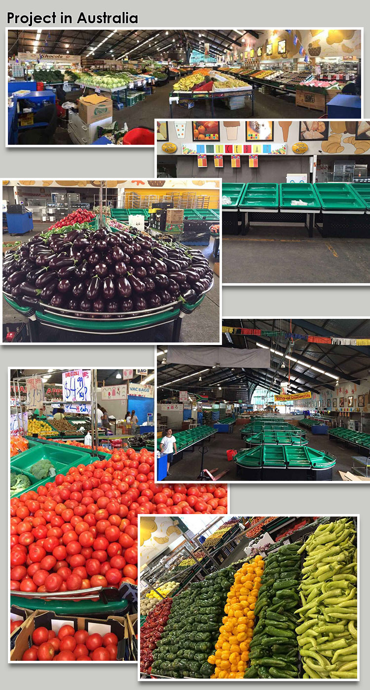 Supermarket Display Racks for Fruits and Vegetables