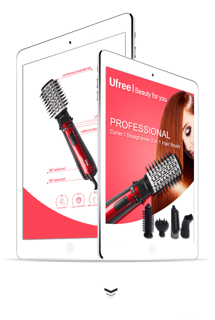 Ufree Hot Air Hair Curler Brush as Top Hair Dryers