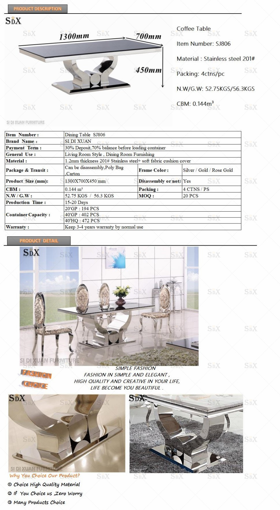 Living Room Furniture Hot Selling Coffee Table Glass Top Tea Table