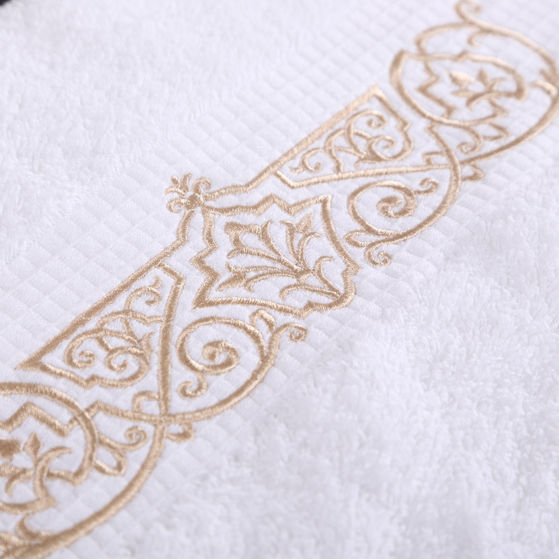 Good Quality Cotton Terry White Hotel Embroidery Towels