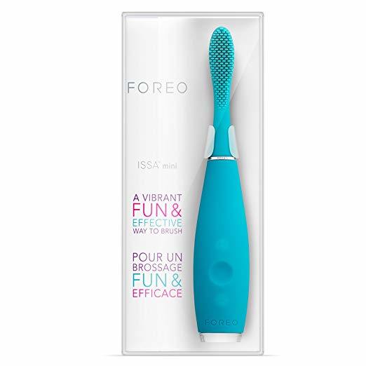 Foreo Issa Mini Rechargeable Kids Electric Toothbrush for Complete Oral Care with Soft Silicone Bristles for Gentle Gum Massage