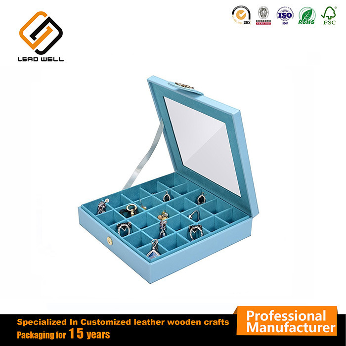 PU Leather 25 Components Jewelry Box Cufflink Case