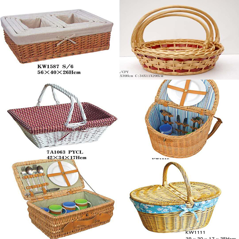 2 Person of Willow Picnic Basket