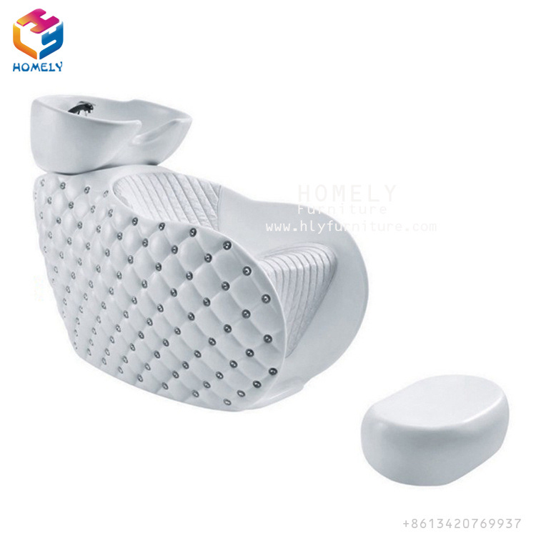 White Diamond Luxury Lay Down Washing Hair Kids Baby Barber Beauty Salon Units Basin