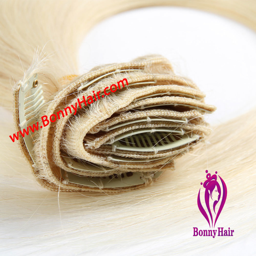 European Human Hair Clip in Hair Extension 7 Pieces/Set Human Hair Extension