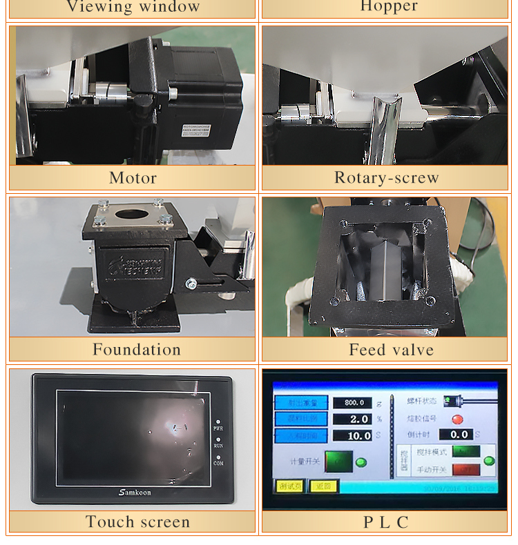 Plastic Raw Material Mixing Color Screw Volumetric Doser