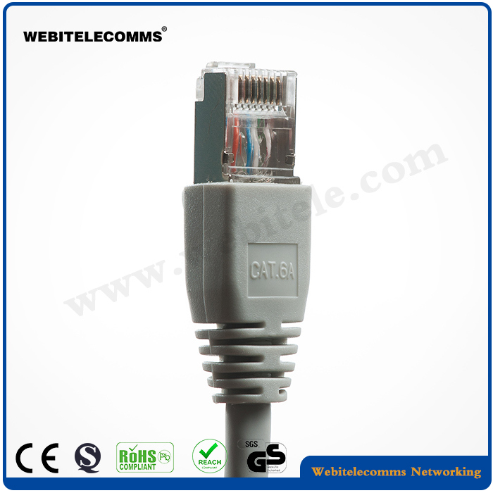 FTP CAT6A Network Patch Cord with Grey Color