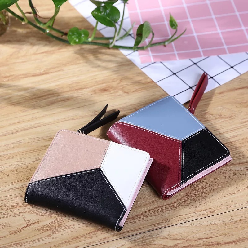 Fashoin Ladies Bi-Fold Pocket Wallet Women PU Leather Wallet