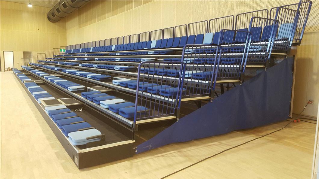 OEM Retractable Grandstand Telescopic Arena Auditorium Bleachers