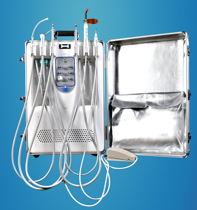 New Portable Dental Unit with Build-in Silent Oilless Air Compressor