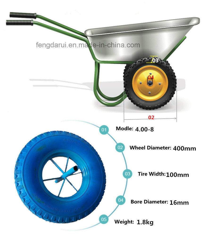 China Factory Direct Sale PU Tyre Foam Filled Tire 4.00-8