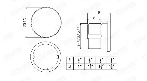 En 1303 Mortise Euro Profile Standard Door Lock Cylinder/ Door Lock/ Brass Cylinder (GMB-CY-15)