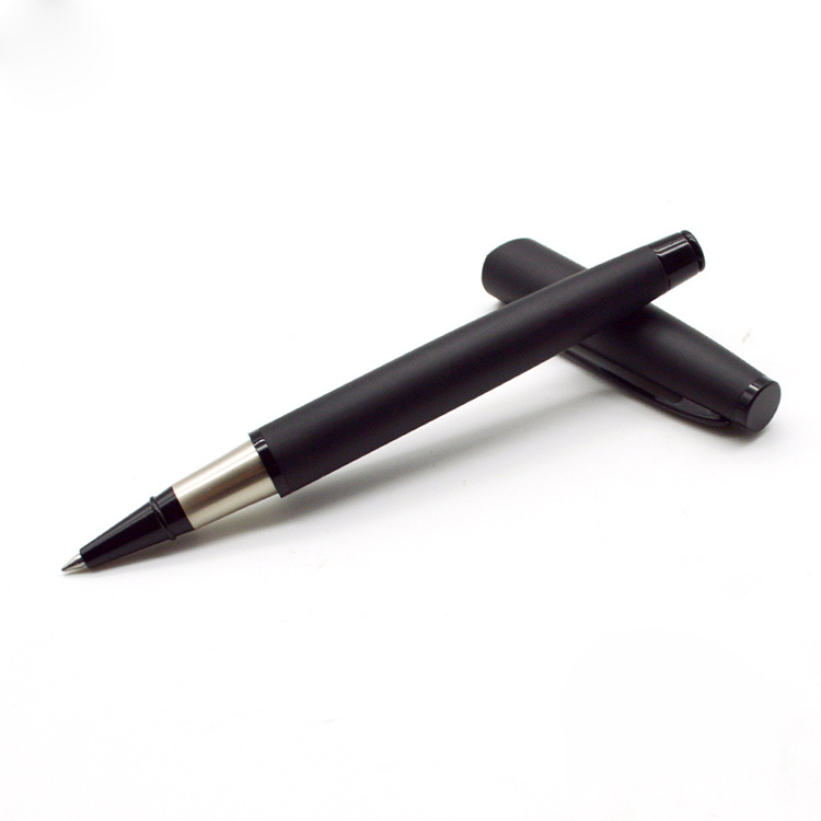 Office Stationery Frosted Black Metal Signature Roller Pen