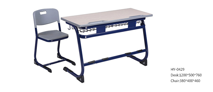 Cheap Double Seats University School Desk and Chair