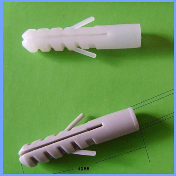 White Color Nylon Expansion Anchors / Wall Anchor Plug