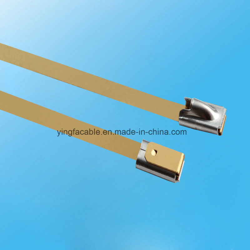 Epoxy Coated Stainless Steel Metal Locking Cable Tie with High Strength 7.9X200mm