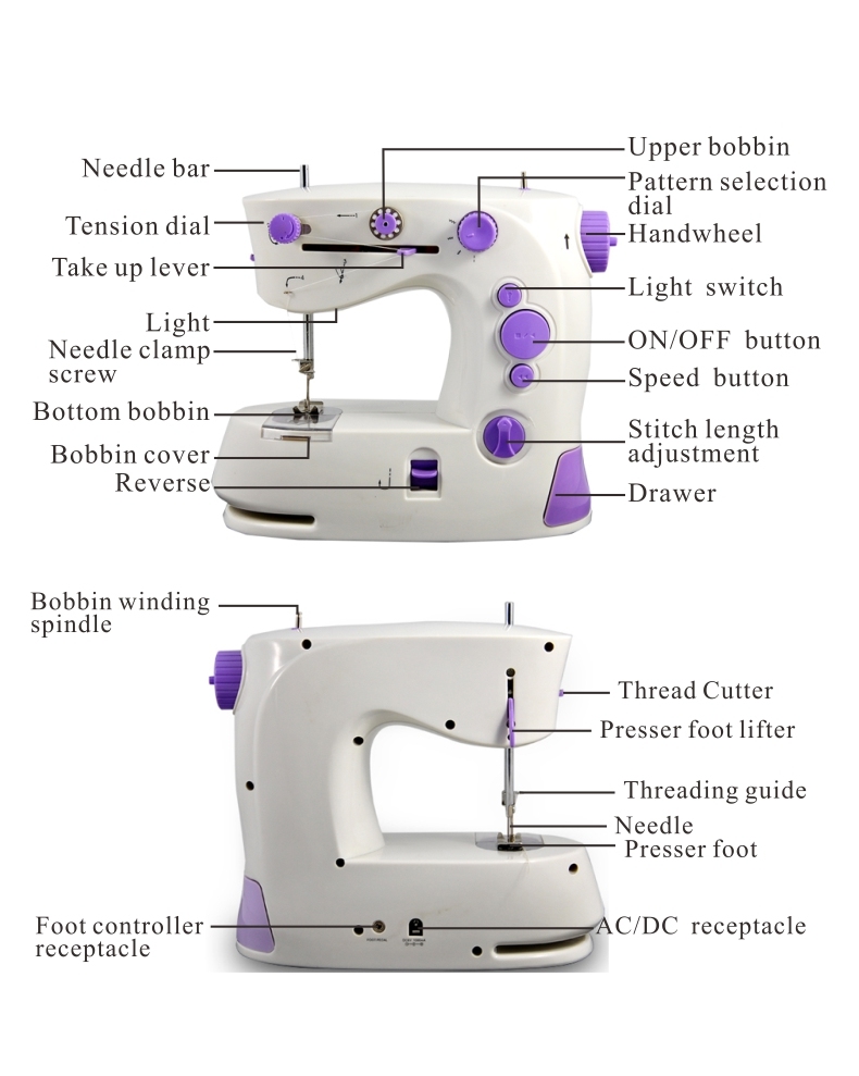 Household Electric Mini Lockstitch Interlock Sewing Machine Parts