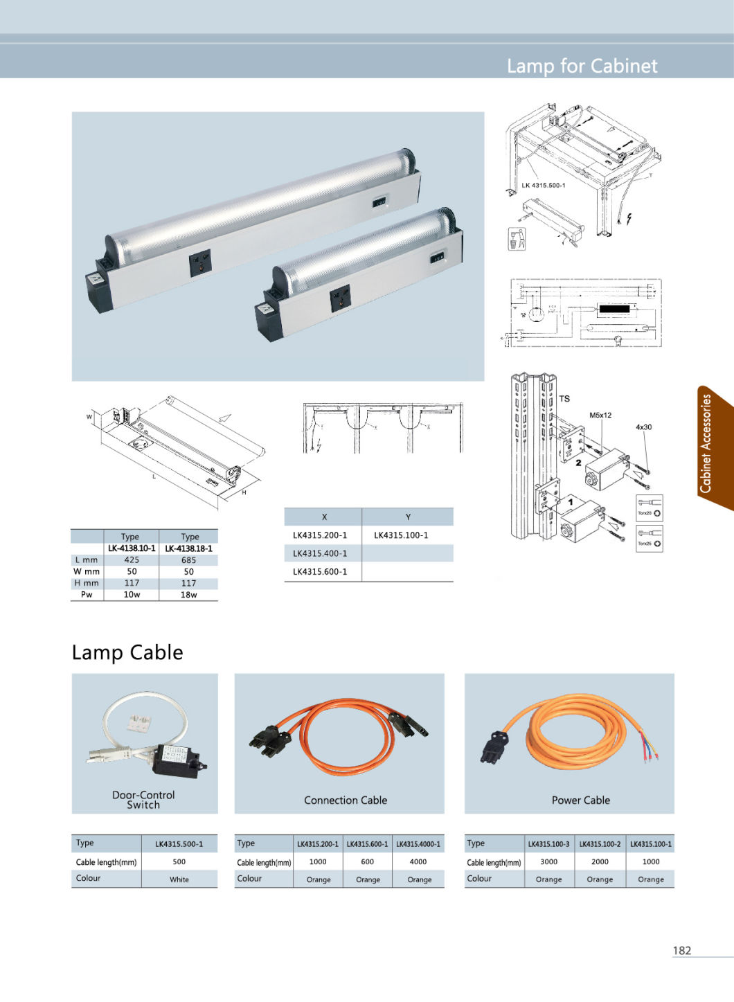 Lamp for Cabinet, Plug in The Link, Long Time No Flicker, Save Pover, Opal Cover Striate Cover