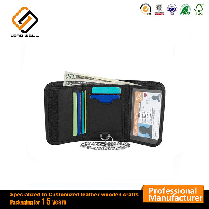 Travel Safe ID Accent RFID-Blocking Wallet & Chain for Men