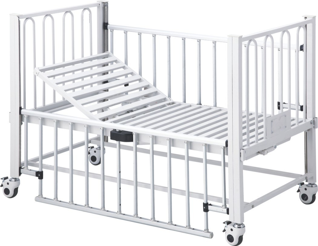 Stainless Steel Baby/Kids Hospital Bed with IV Pole