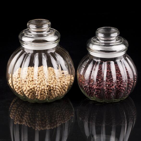 Pumpkin Grains Cans Sealed Glass Pickles Jar Kitchen Glass Food Storage Jar