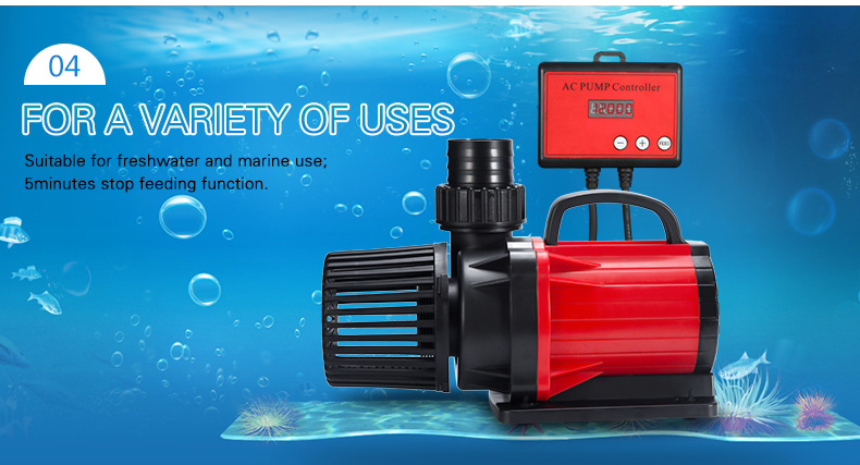 AC Pump for Aquariums and Ponds with Flow Displaying 6000L/H