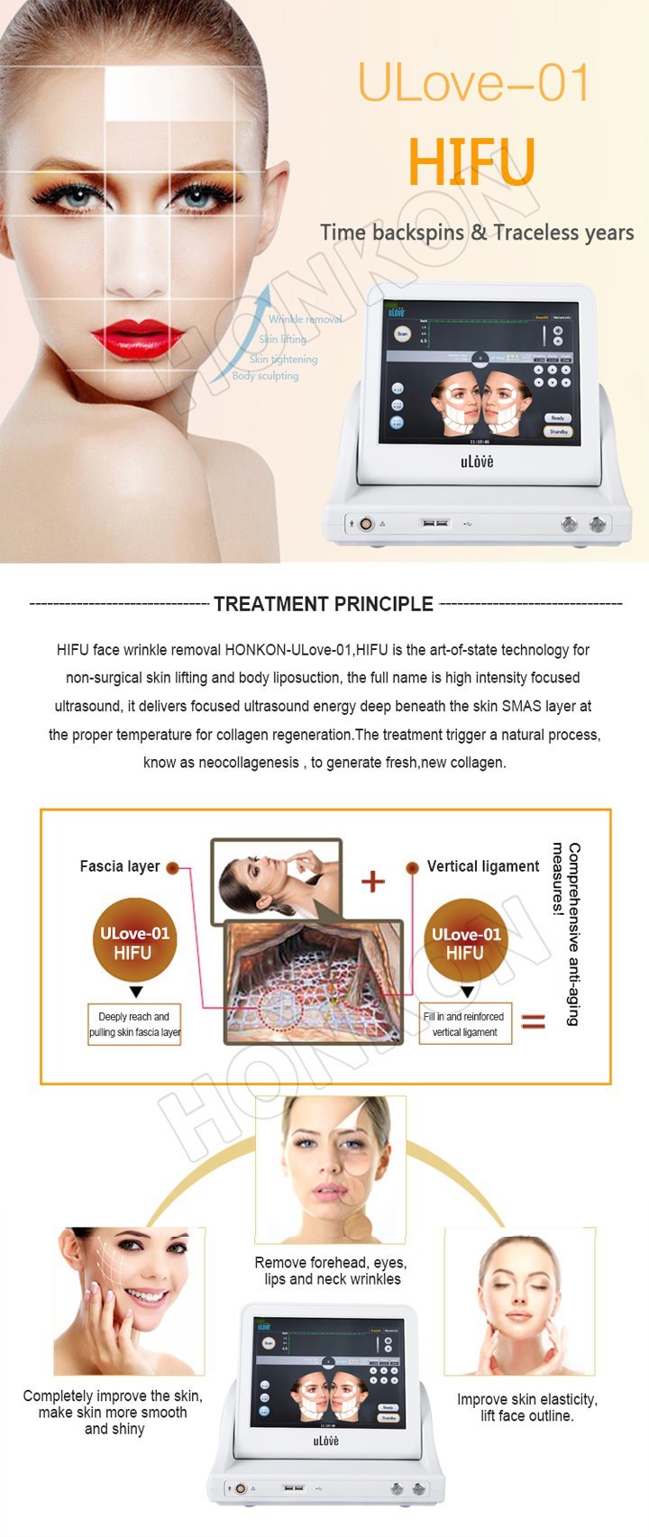 Hot-Selling Hifu Face Lifting Skin Rejuvenation Beauty Machine