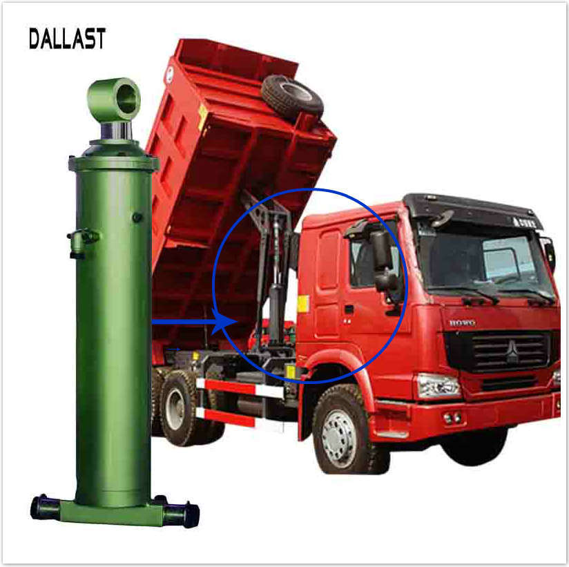 Dump Trailer Underbody Double Acting Hydraulic Hoist Oil Cylinder