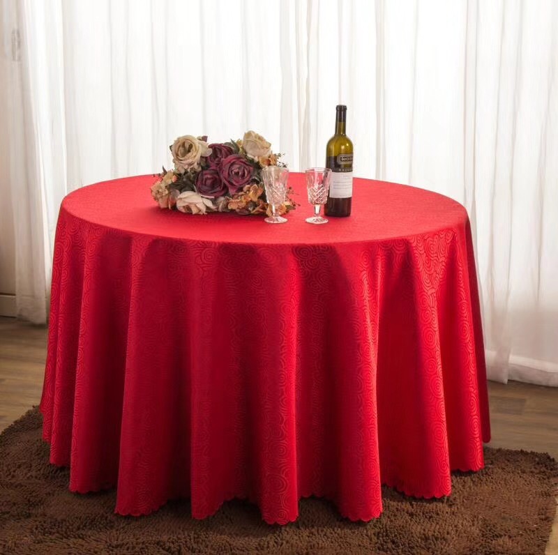 Hot Sale Jacquard Table Linen Tablecloth for Banquet Hotel