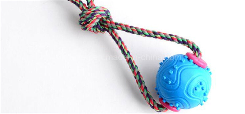 TPR Cotton Rope with Tyre Pet Dental Toys/Dog Toy (KB1045)