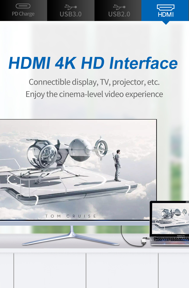 HUB USB-C 4 em 1 USB-C HUB 4 in 1