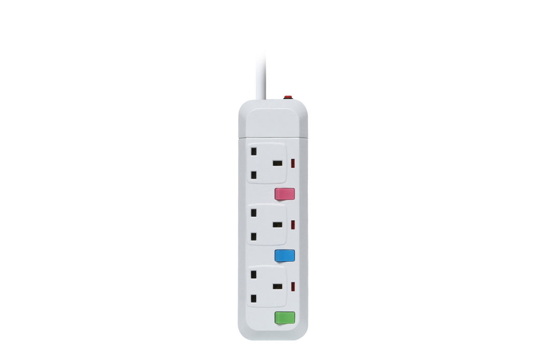 Professional Manufacture Individual Switch Indicator Extended Socket Power Strip (NR3W-UK)