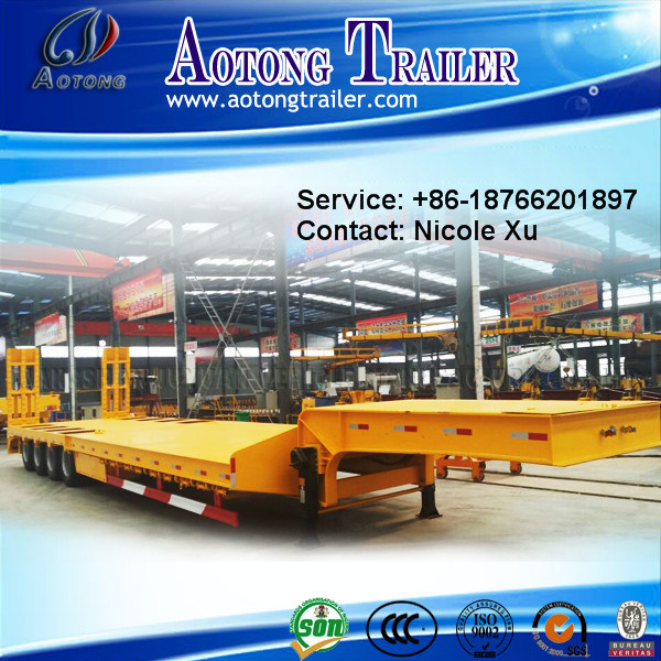 50-80 Tons Over Heavy Cargo Transportation Low Bed Semi Trailer