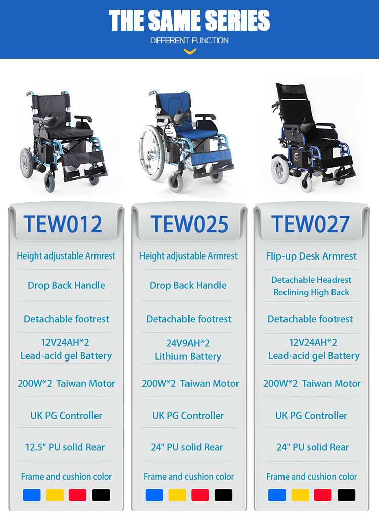 High Quality Folding Electric Power Wheelchair Automatic for Handicapped Disabled People