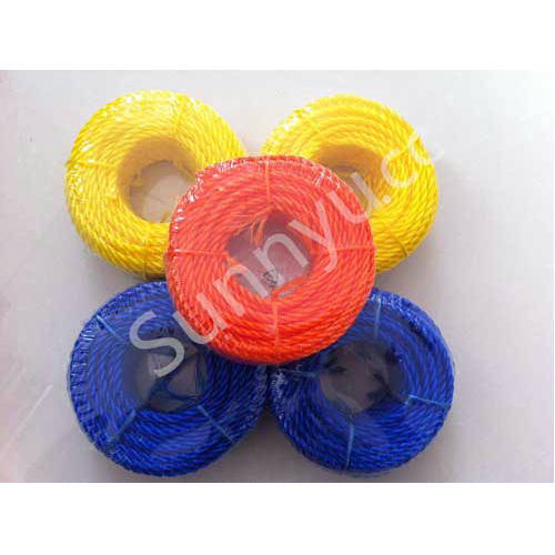 Professional Factory 3 Strands Colored Polypropylene Twisted Rope
