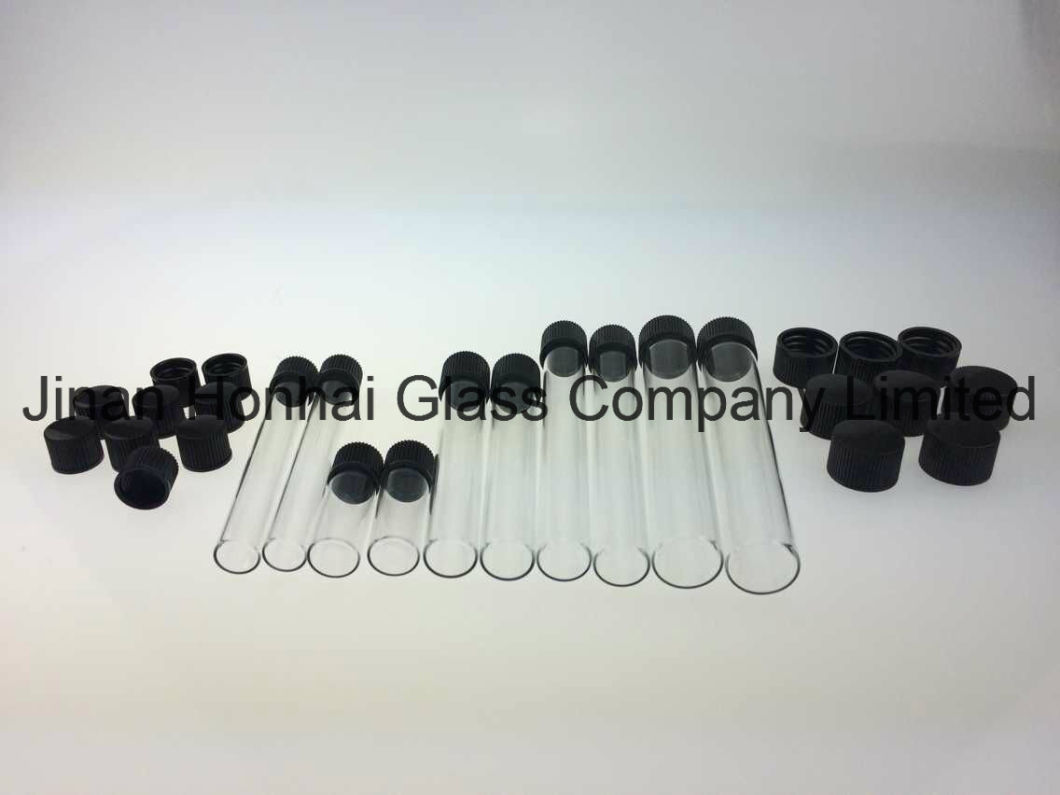 Clear Glass Scew Neck Test Tube with Aluminum Cap