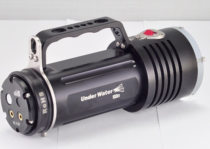 Waterproof 100meters 2200lumens Goodman-Handle LED Torch Light