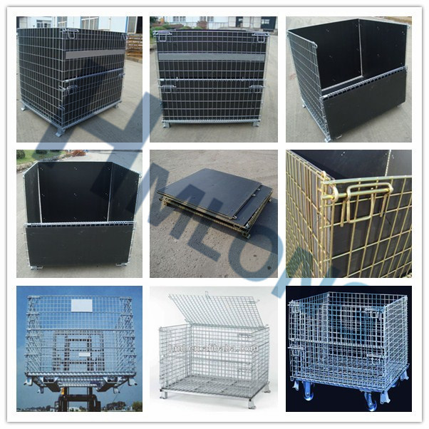 Collapsible Metal Cargo Storage Cage for Warehouse