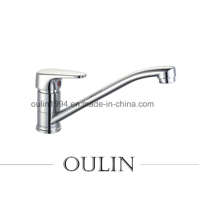 Kitchen Sink Brass Mixer Tap Single Handle Bathroom Swivel Spout Chrome Faucet